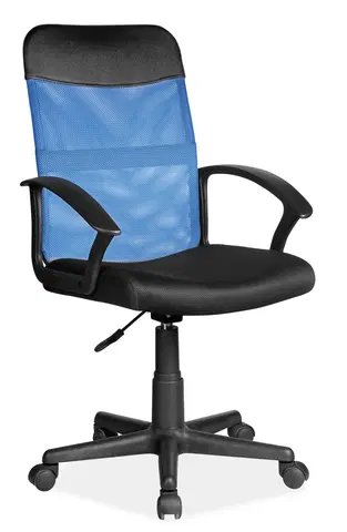 Kancelárske stoličky Signal Kancelárska stolička Q-702 modrá/čierna