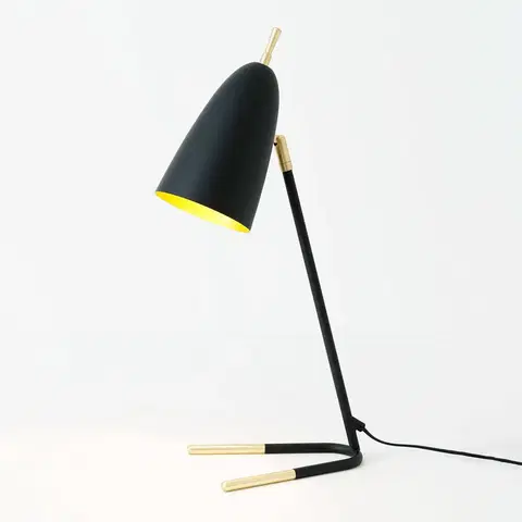 Stolové lampy Holländer Stolná lampa Obelisco, sklápacie tienidlo čierna