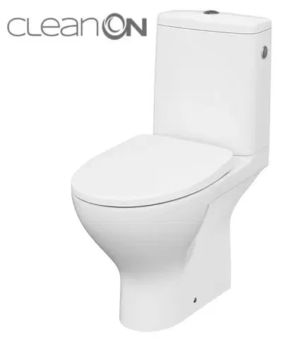 Kúpeľňa CERSANIT - WC KOMBI MODUO 43 cm 674 010 3/5 CLEAN ON, SEDADLO SLIM WRAM DUROPLAST-SOFT CLOSE K116-036