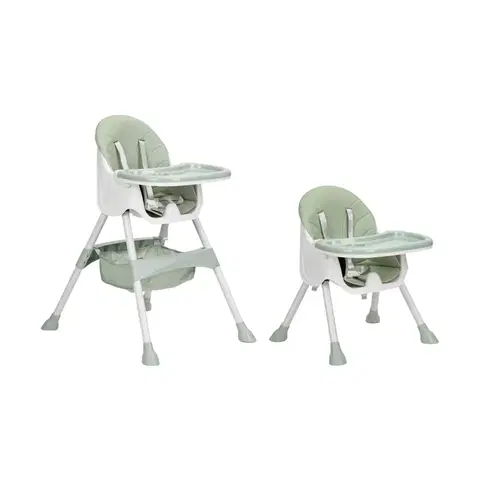 Detské stoly a stoličky Detská jedálenská stolička 2v1, azúrová/biela, LADIA