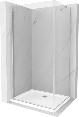 Vane MEXEN/S - Pretória sprchovací kút 80x120, transparent, chróm + sprchová vanička vrátane sifónu 852-080-120-01-00-4010