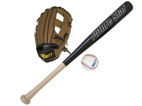 Baseballové/softballové rakety Baseball set II pálka + loptička + rukavica - junior
