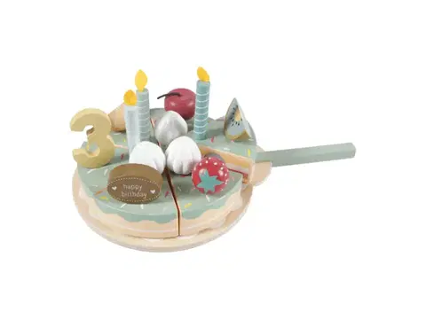 Drevené hračky LITTLE DUTCH - Narodeninová torta XL - 26ks