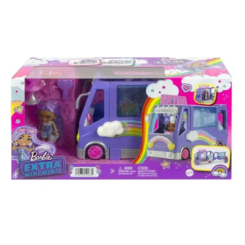 Hračky bábiky MATTEL - Barbie Extra Mini Minis Autobus