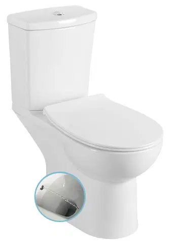 Kúpeľňa SAPHO - KAIRO CLEANWASH WC kombi s bidetovou sprškou, zadný odpad, splachovací mechanizmus PC106