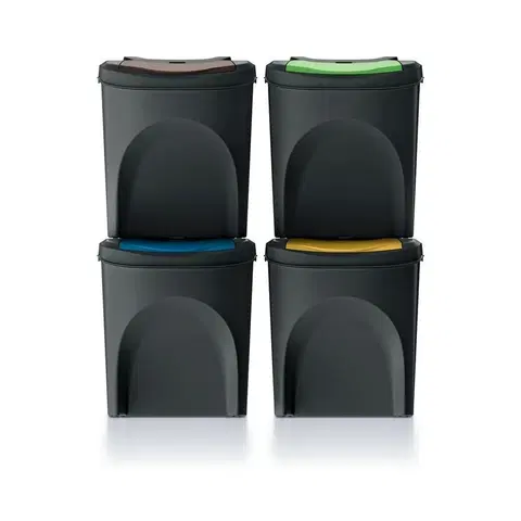 Odpadkové koše Kôš na triedený odpad Sortibox 25 l, 4 ks, čierna