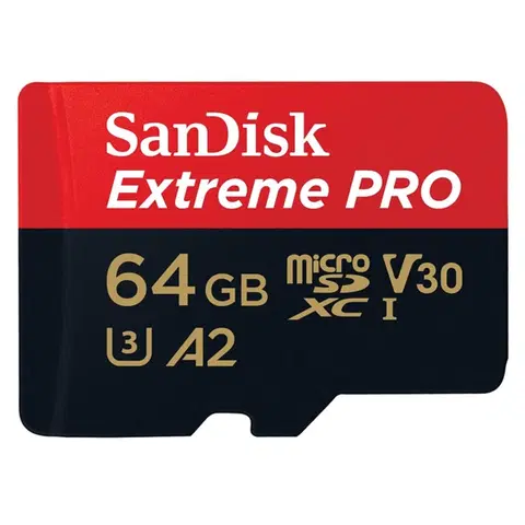 Pamäťové karty SanDisk Extreme PRO microSDXC 64 GB 200 MB/s s adaptérom