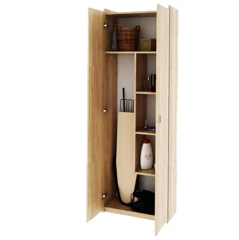 Kúpeľňový nábytok KONDELA Natali Typ 6 kombinovaná skriňa dub sonoma