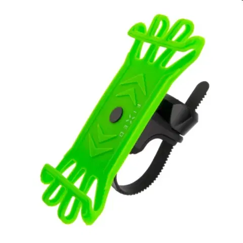Elektrokolobežky FIXED Bikee Silikónový držiak mobilného telefónu na bicykel, zelený FIXBI-LI