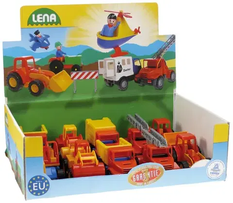 Hračky - dopravné stroje a traktory LENA - Asortiment Mini Compact V Displeji