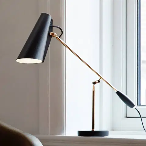 Stolové lampy na písací stôl Northern Northern Birdy – stolná lampa v čiernej/mosadznej