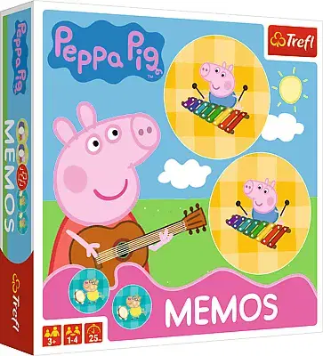 Hračky spoločenské hry pre deti TREFL - GAME Memos Peppa - pexeso