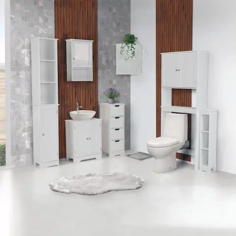 Kúpeľňový nábytok KONDELA Atene kúpeľňa biela