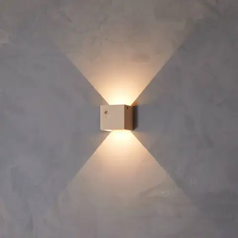 Vonkajšie nástenné svietidlá LeuchtNatur LeuchtNatur Cubus vonkajšie LED svietidlo, limba
