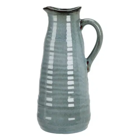 Vázy keramické Kameninová váza/džbán Busara 10,5 x 24 cm, modrá