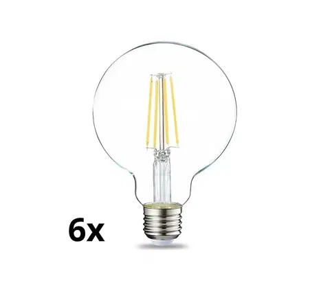 LED osvetlenie  SADA 6x LED Stmievateľná žiarovka VINTAGE G93 E27/8W/230V 2700K 