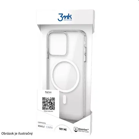 Puzdrá na mobilné telefóny Zadný kryt 3mk Mag Case pre Apple iPhone 15 Pro, transparentná 3MK527590