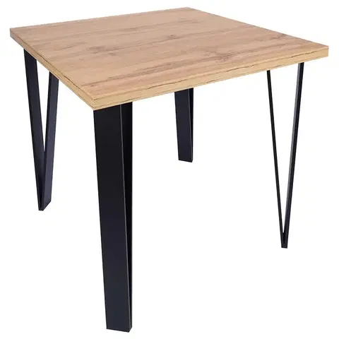 Jedálenské stoly Stôl Karlos 100x100 dub wotan