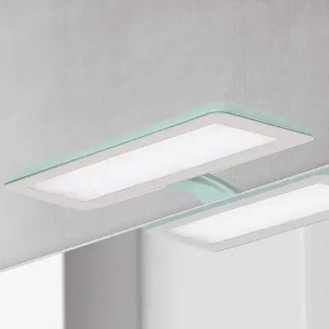 Ďalšie nábytkové svetlá Ebir Zrkadlové LED Nikita, akvamarín/oceľovosivá