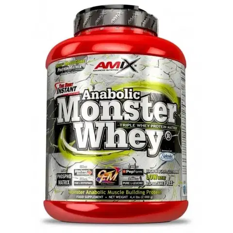 Viaczložkové proteíny AMIX Anabolic Monster Whey 2200 g jahoda banán
