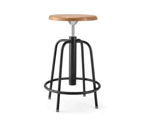 Table & Bar Stools Barová stolička s nastaviteľnou výškou, čierna