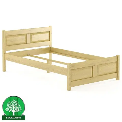 Drevené postele Posteľ buková LK109–140x200 prírodné