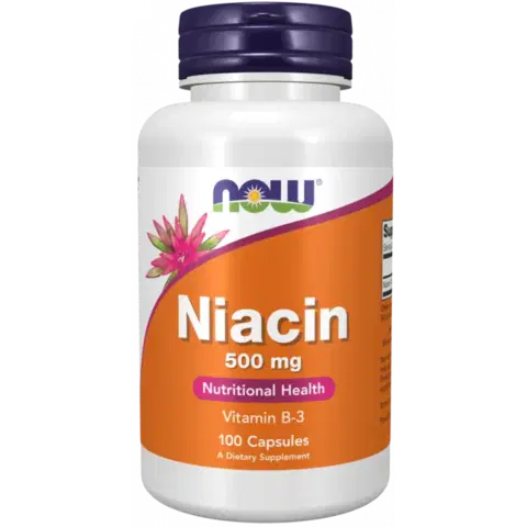 Vitamíny B NOW Foods Niacin (Vitamín B3) 100 kaps.