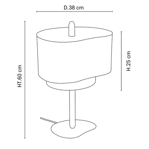 Stolové lampy MARKET SET MARKET SET Pebble textilná stolová lampa, krémová