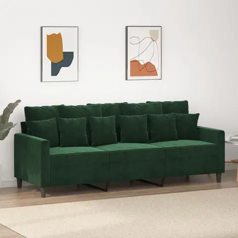 Pohovky a gauče 3miestna pohovka Dekorhome Zelená