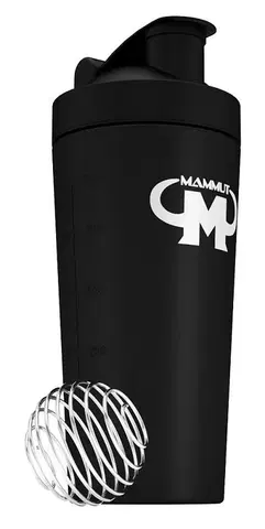 Fitness príslušenstvo Stainless Steel Shaker (z nehrdzavejúcej ocele) - Mammut Nutrition Čierna 700 ml.
