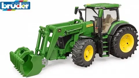 Hračky - dopravné stroje a traktory BRUDER - Farmer Traktor John Deere s predným nakladačom