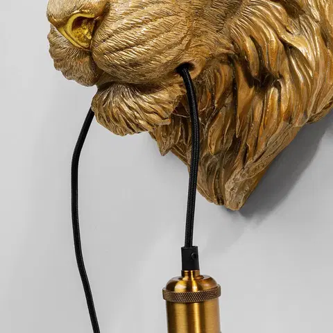 Nástenné svietidlá KARE Nástenné svietidlo KARE Animal Tiger Head so zástrčkou