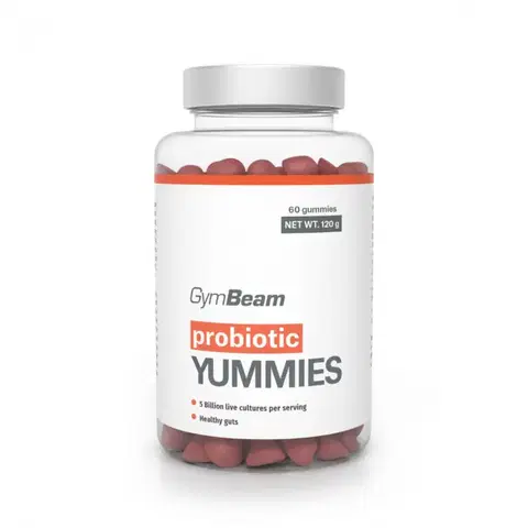 Probiotiká a tráviace enzýmy GymBeam Probiotiká Yummies 60 kaps. čerešňa