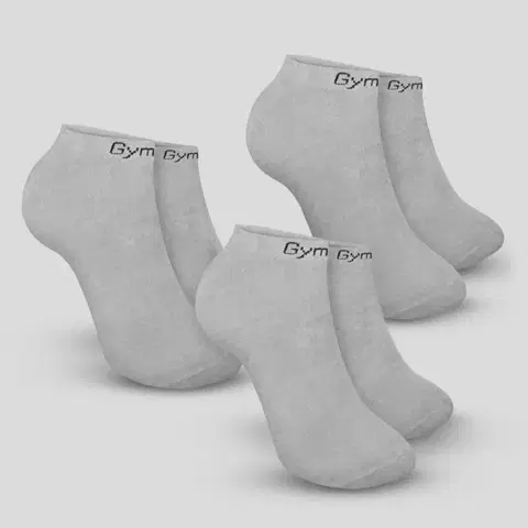 Spodné prádlo a plavky GymBeam Ponožky Ankle Socks 3Pack Grey  XL/XXL
