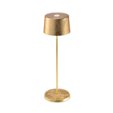 Stolové lampy Zafferano Zafferano Olivia 3K dobíjacia stolová lampa zlatá