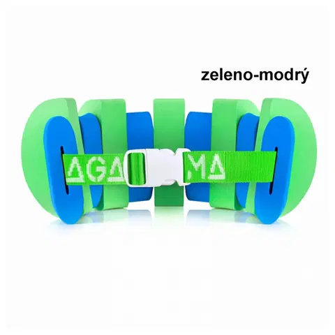Nafukovacie kolesá Plavecký pás AGAMA Swim 7 dielov - zeleno-modrý