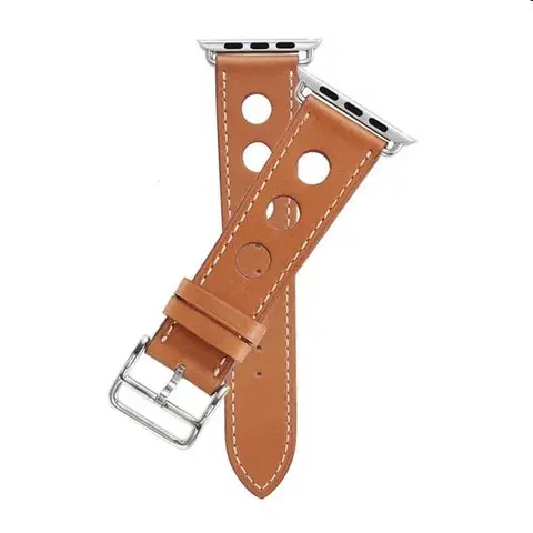 Príslušenstvo k wearables Kožený dierovaný remienok COTEetCI pre Apple Watch 38/40/41mm, hnedý
