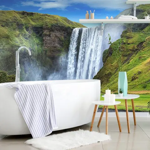 Tapety príroda Fototapeta ikonický vodopád na Islande
