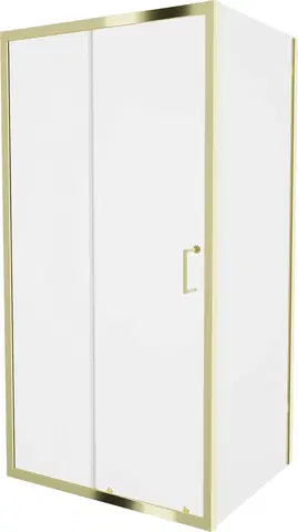 Sprchovacie kúty MEXEN/S - Apia sprchovací kút obdĺžnik 115x80, transparent, zlatá 840-115-080-50-00