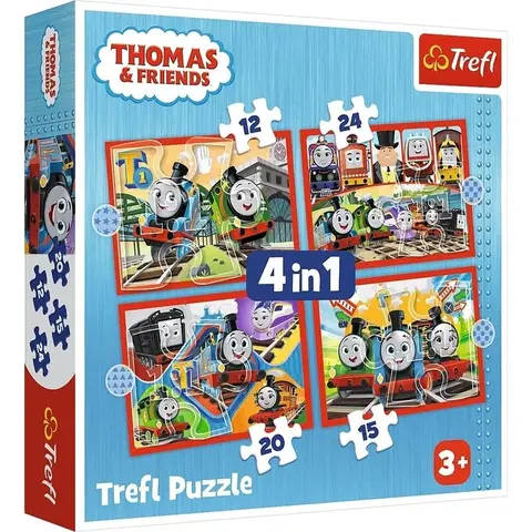 Hračky puzzle TREFL - Puzzle 4v1 - Úžasný Tom / Thomas and Friends
