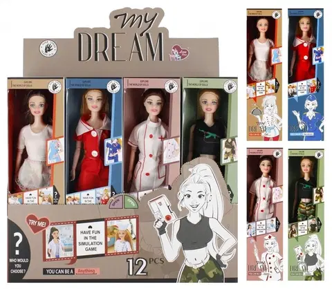 Hračky bábiky MEGA CREATIVE - Bábika v rovnošate 29cm, Mix produktov