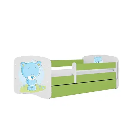 Jednolôžkové postele Detská Posteľ. Babydreams+Sz+M Zelená 70x140 Medveď Mod