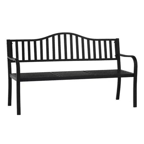 Záhradné lavice Záhradná lavička so stolíkom, čierna, DAGNO