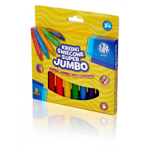 Hračky ASTRA - Voskové farbičky  Super Jumbo 8ks, 316118002