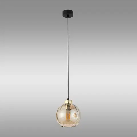 Moderné lampy do obývačky Luster Devi amber 180 4645 LW1