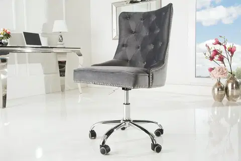 Kancelárske stoličky LuxD Kancelárska stolička Jett sivo-strieborná