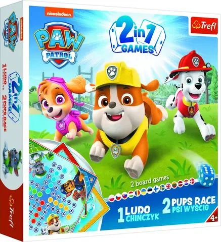 Hračky spoločenské hry pre deti TREFL - GAME 2in1 Ludo/Pups race Paw Patrol