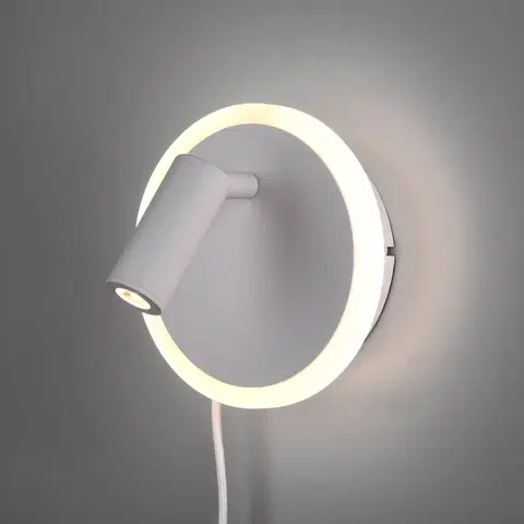 Nástenné svietidlá Trio Lighting Nástenná LED lampa Jordan, 2 zdroje, biela farba