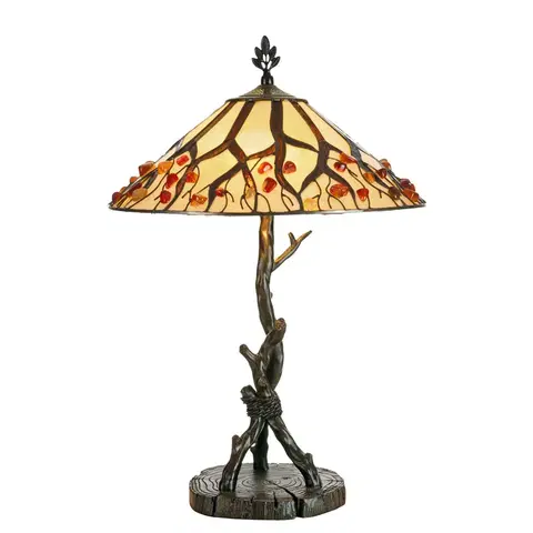 Stolové lampy Artistar Stolná lampa Jordis v štýle Tiffany
