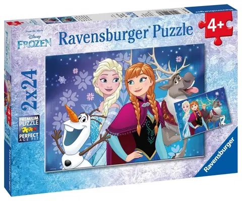 Hračky puzzle RAVENSBURGER - Disney Ľadové kráľovstvo 2x24 dielikov